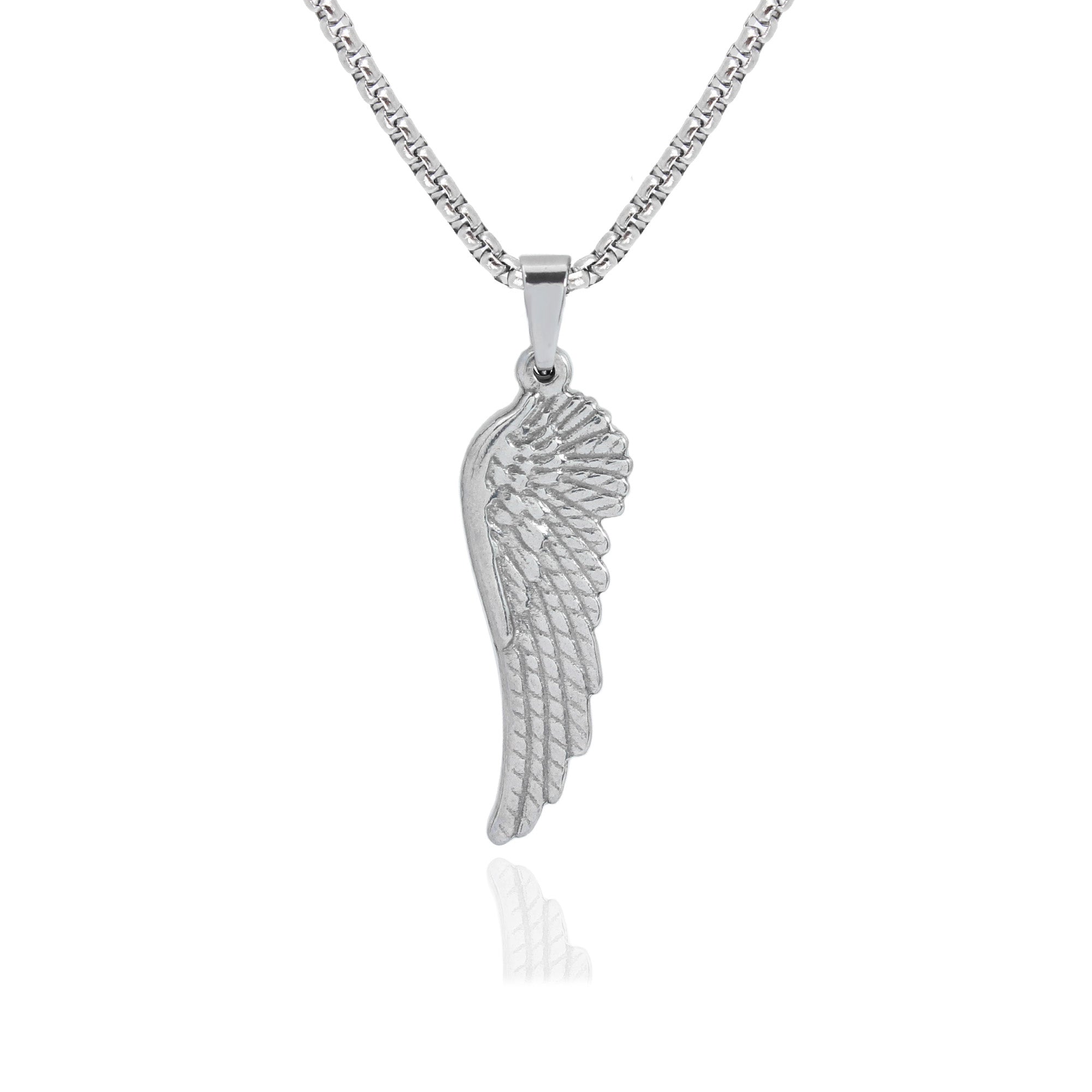 Buy Mens Necklace Feather Charm Pendant in Sterling Silver 925 Online in  India - Etsy